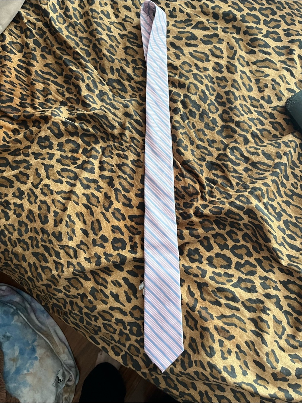 Crewcuts Pastel Striped Tie in Light Blue and Light Pink